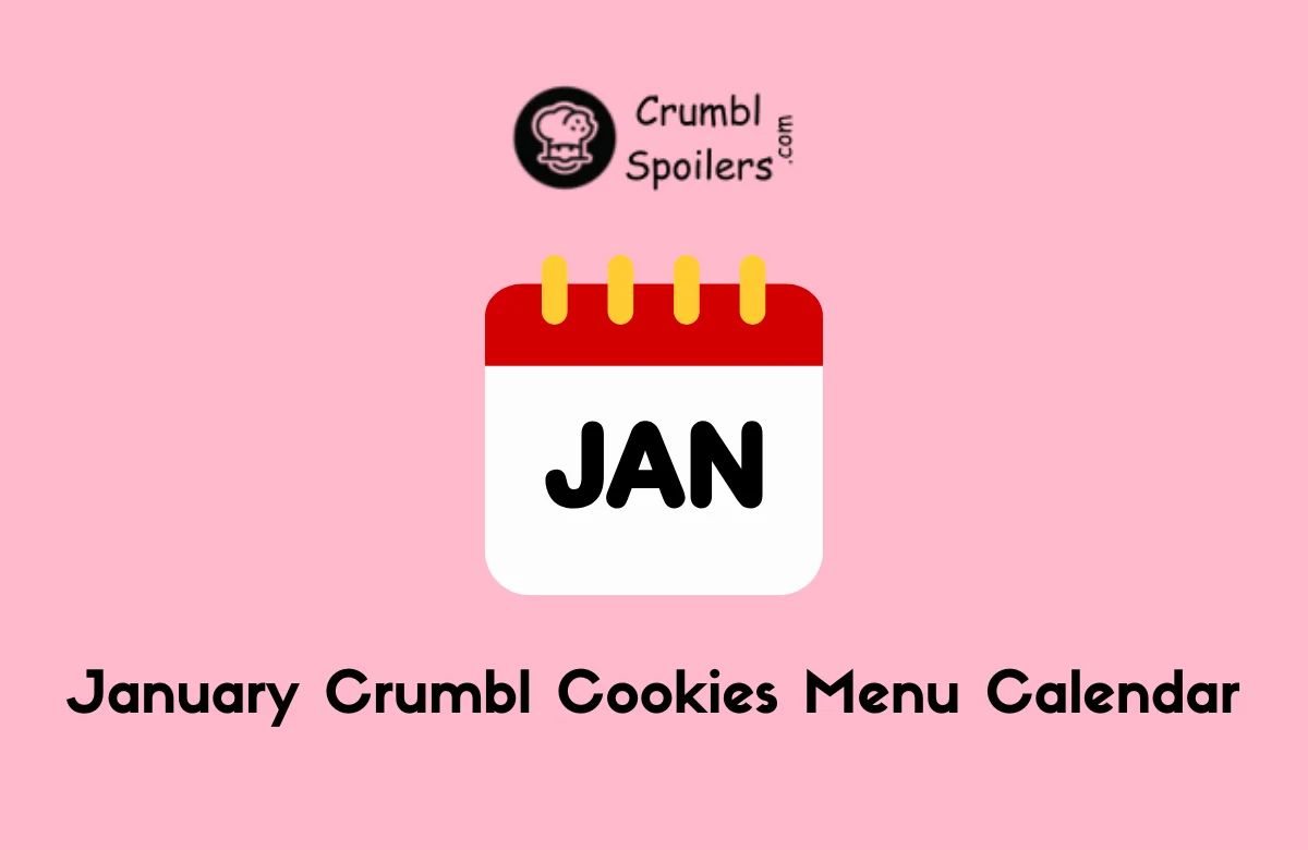 January Crumbl Cookies Menu Calendar